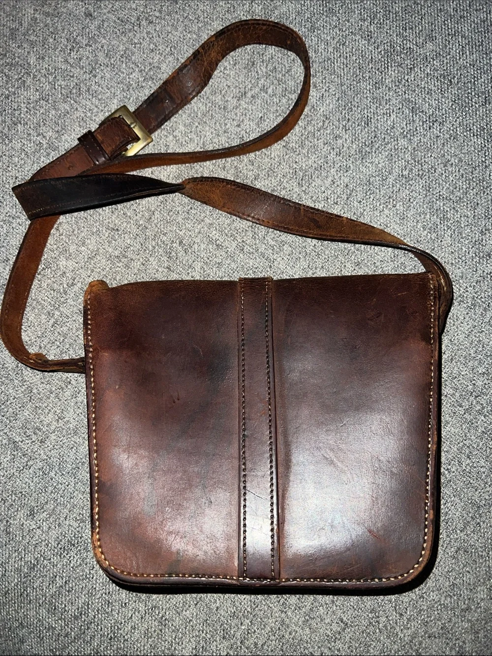 Classic Brown Leather Crossbody Bag